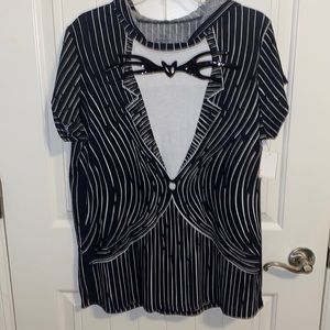 NIGHTMARE BEFORE CHRISTMAS Jack Skellington Hooded Tee NWT JR Plus XXL 2XL